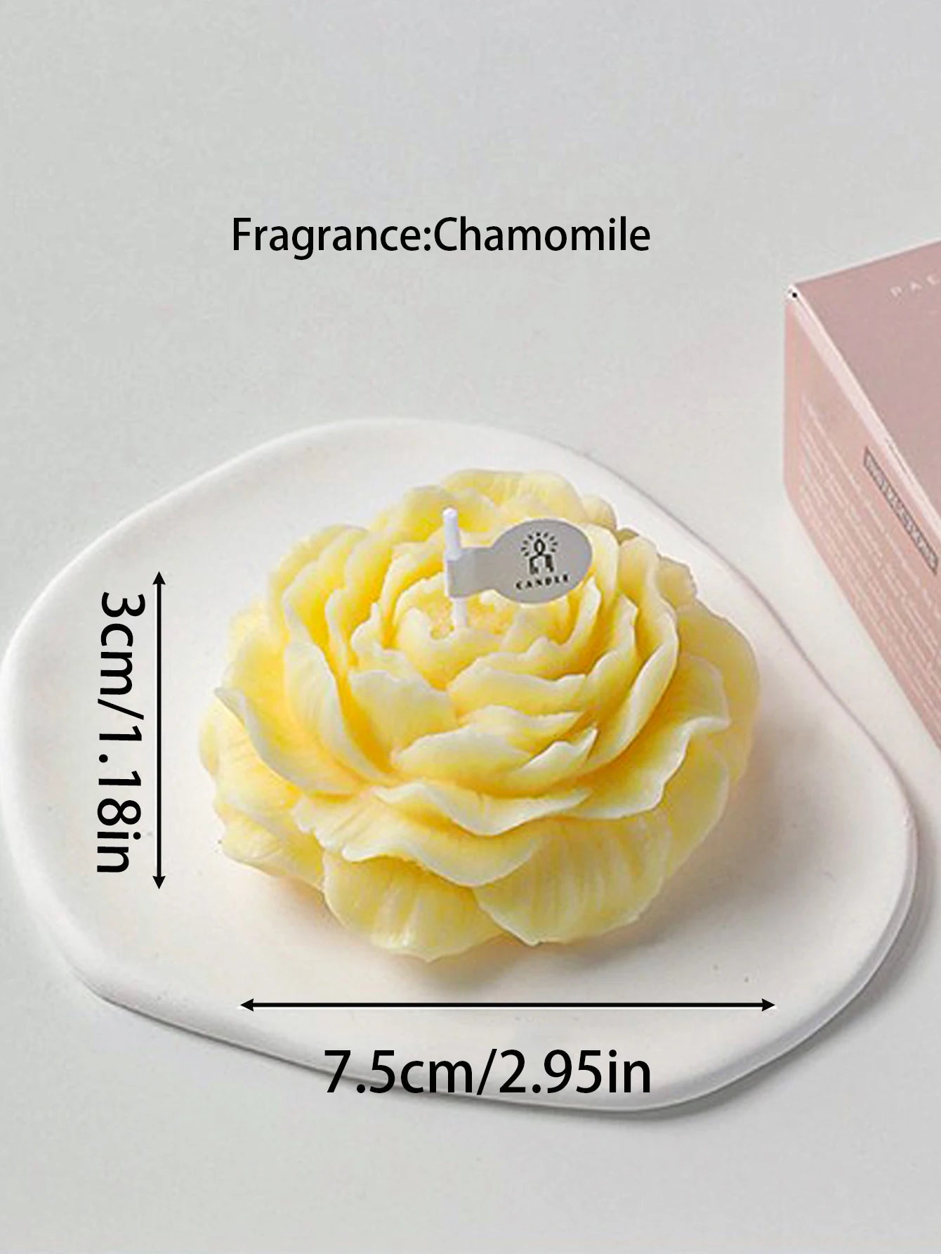 3D Peony Aromatic Candle Creative Flower Shape Aromatherapy Wedding Decor Gifts Box Valentine'S Day Scented Souvenir Ornament