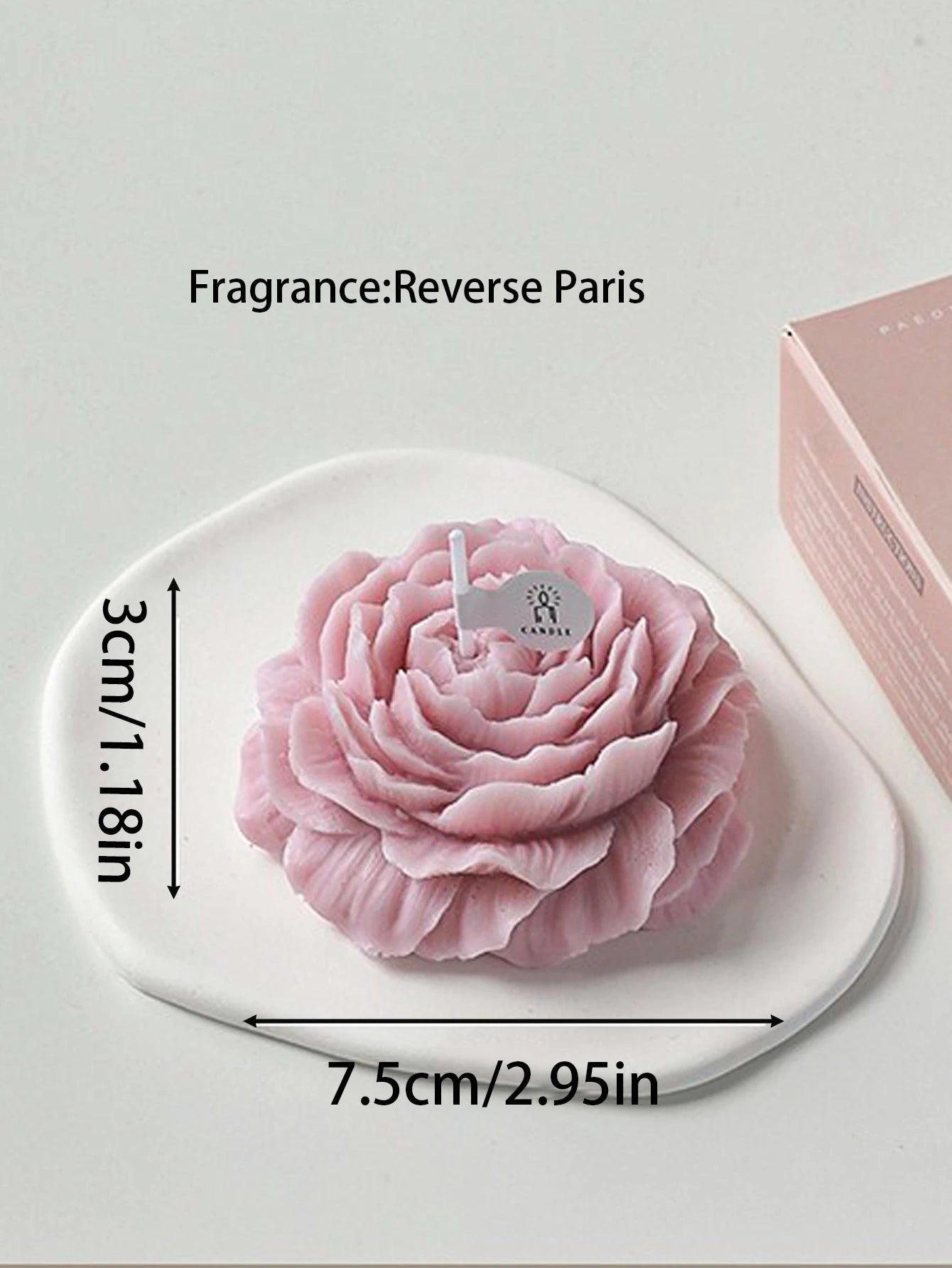 3D Peony Aromatic Candle Creative Flower Shape Aromatherapy Wedding Decor Gifts Box Valentine'S Day Scented Souvenir Ornament
