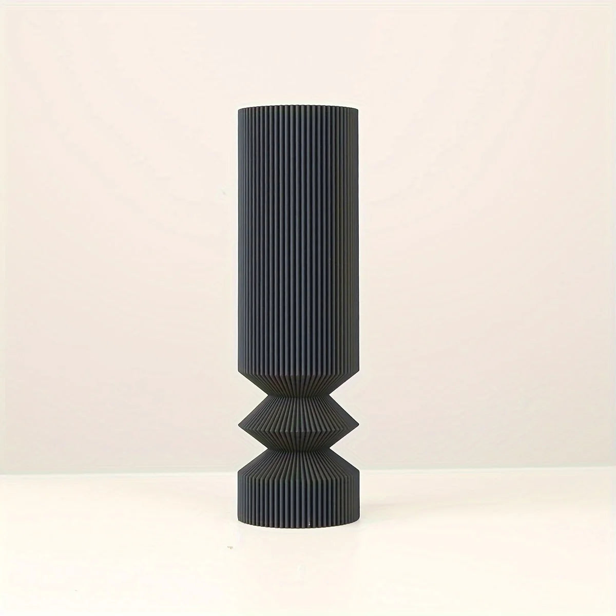 Nordic Black Decorative Plastic Vase – Minimalist Accent for Modern Interiors