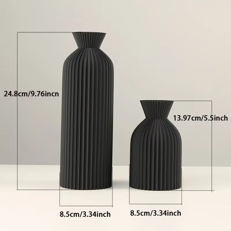 Elegant Black 3D-Printed Vase β Boho Chic Accent for Home & Office Decor πͺ΄