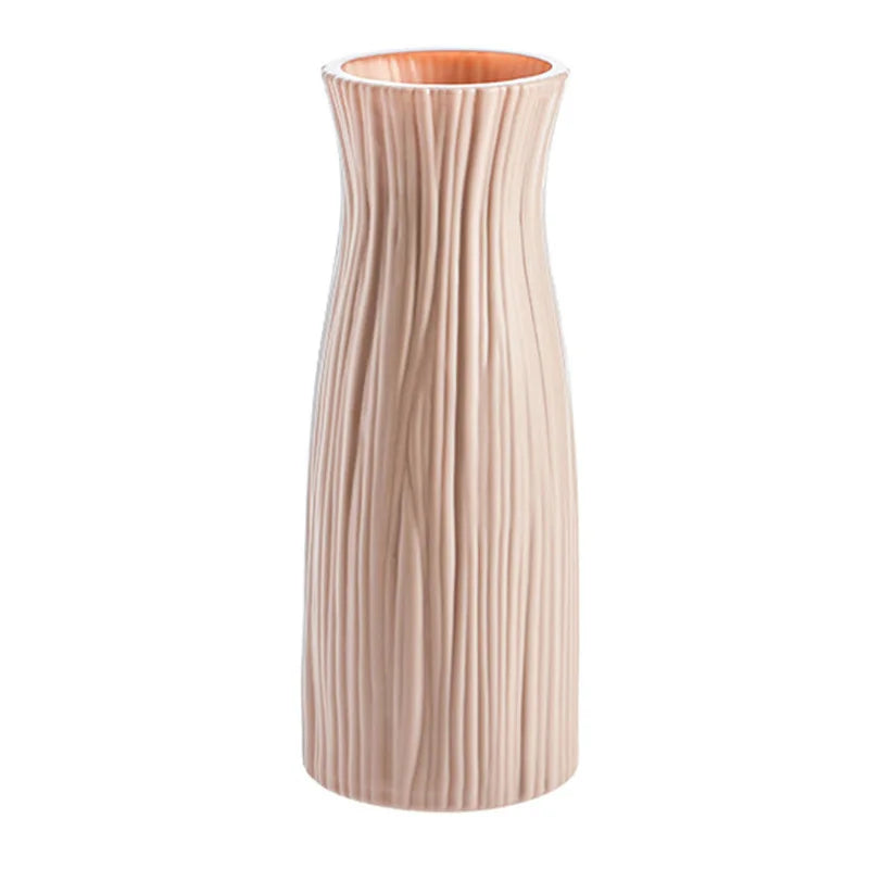 White Nordic-Style Imitation Ceramic Vase – Minimalist Decorative Flowerpot