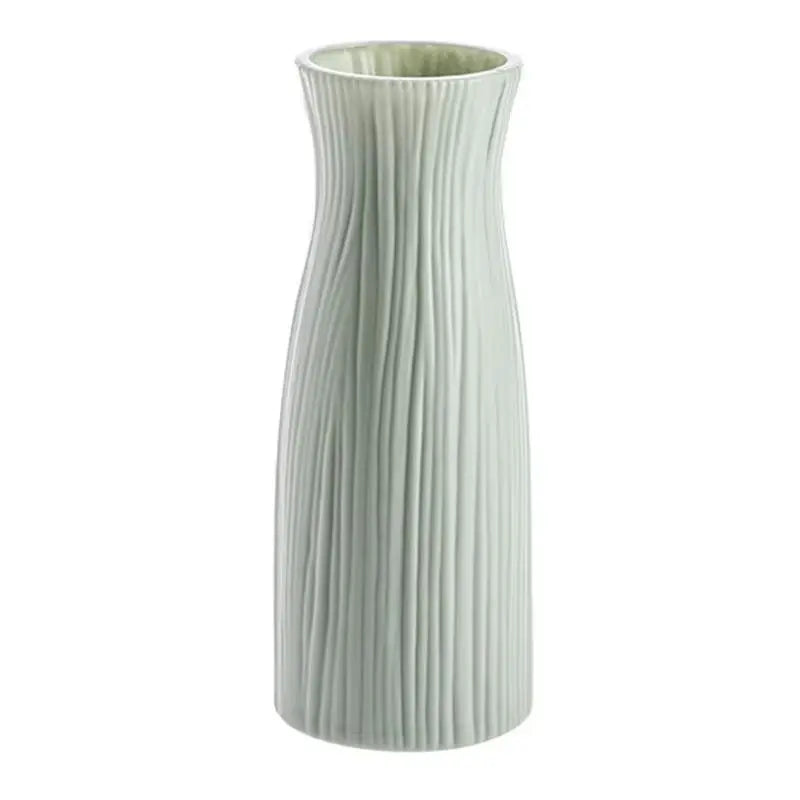 White Nordic-Style Imitation Ceramic Vase – Minimalist Decorative Flowerpot