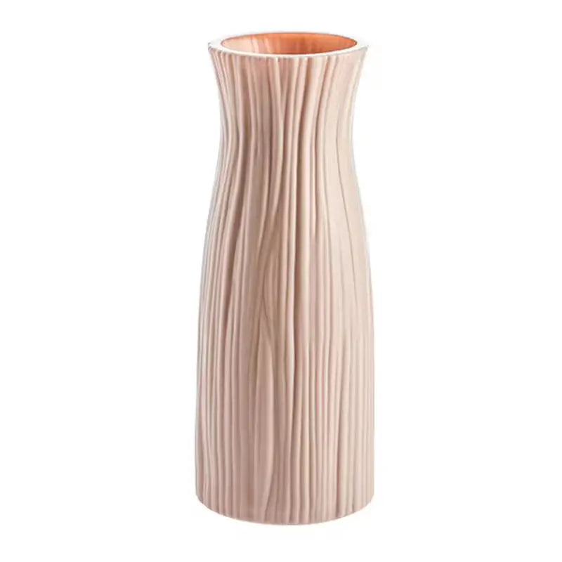 White Nordic-Style Imitation Ceramic Vase – Minimalist Decorative Flowerpot